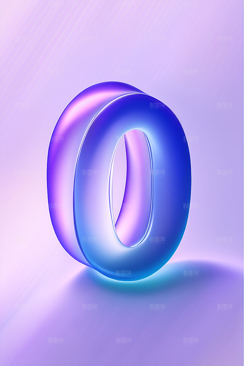 玻璃数字03D塑料元素