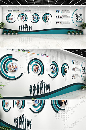 3d大数据科技感文化墙设计