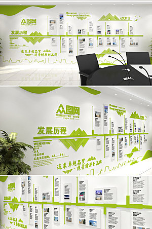 创新发展历程企业文化墙设计