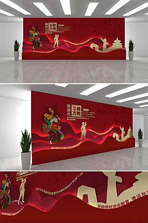 可商用治藏工作西藏党建文化墙设计