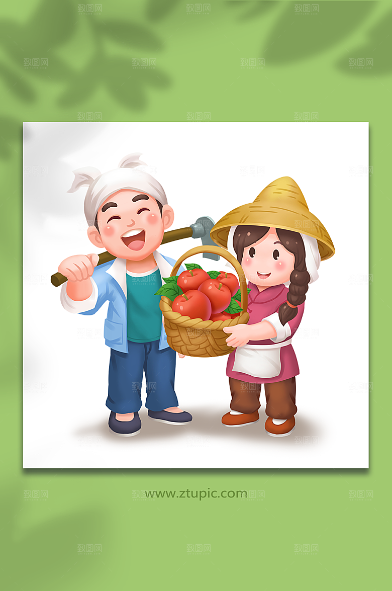 新农村丰收乡村振兴战略插画