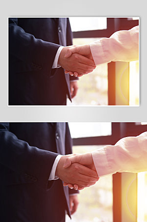 极简企业商务人士握手摄影图片