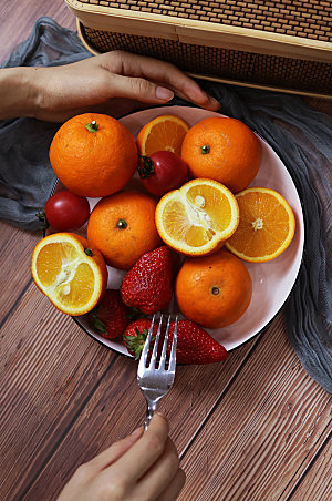高级水果摄影照片橙子水果设计