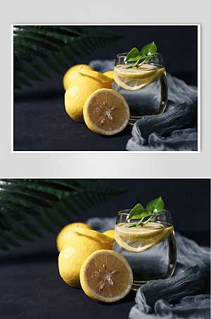 极简水果摄影图柠檬照片饮料设计