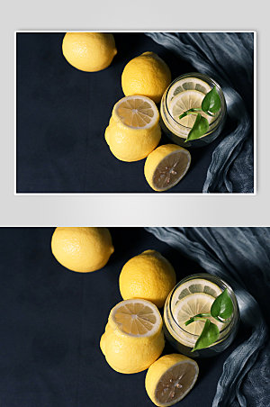 时尚水果摄影图柠檬照片饮料设计