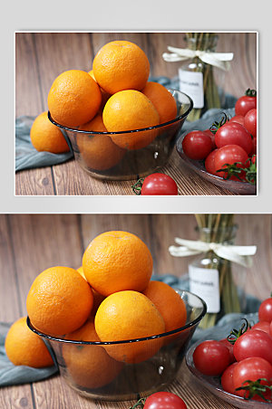 创新橙子水果照片摄影图杂志图片