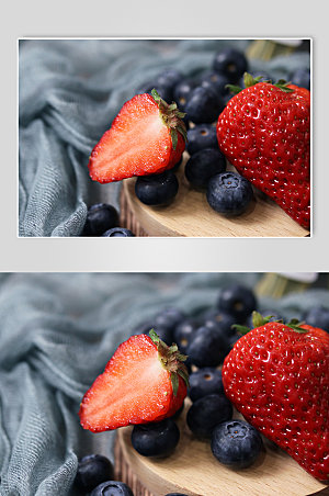 高级水果摄影照片橙子草莓蓝莓图片