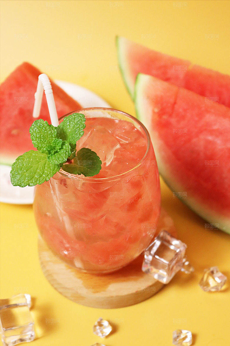 现代清爽水果饮料夏季摄影照片