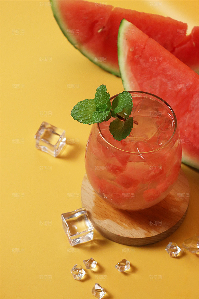极简爽口水果饮料夏季摄影照片