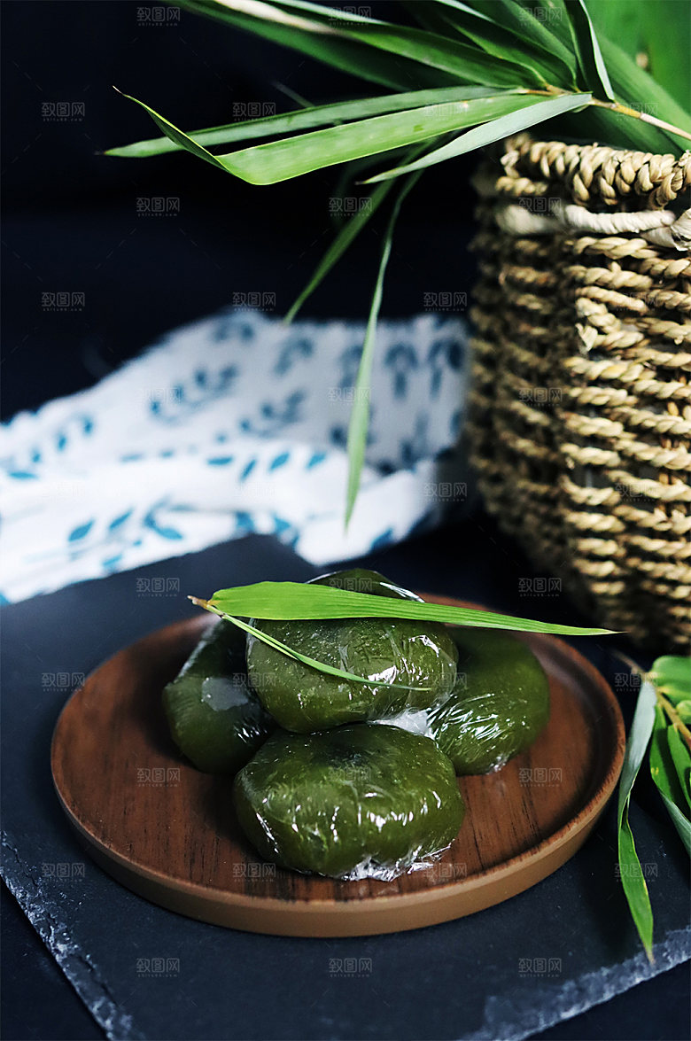 美味清明节青团摄影图青团照片