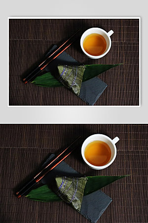 茶端午节摄影图照片粽子摄影