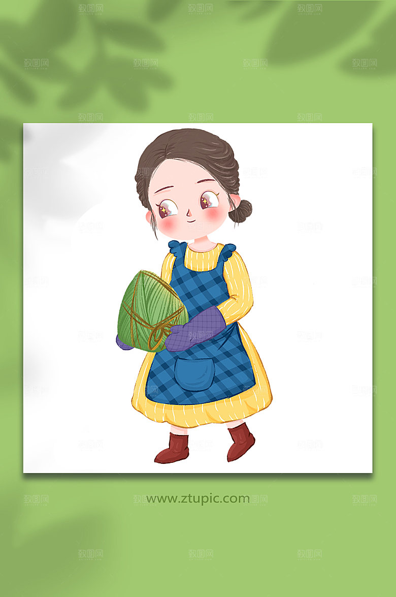 卡通端午节可爱插画设计