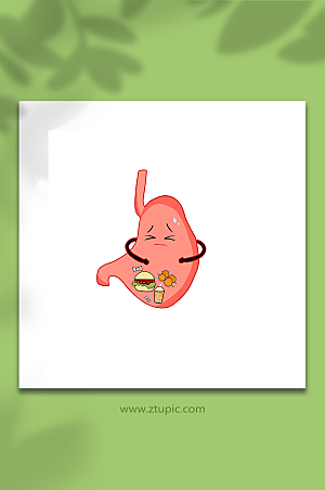 胃部人体器官插画设计