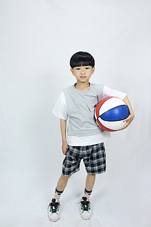 男孩篮球学生儿童节人物摄影照