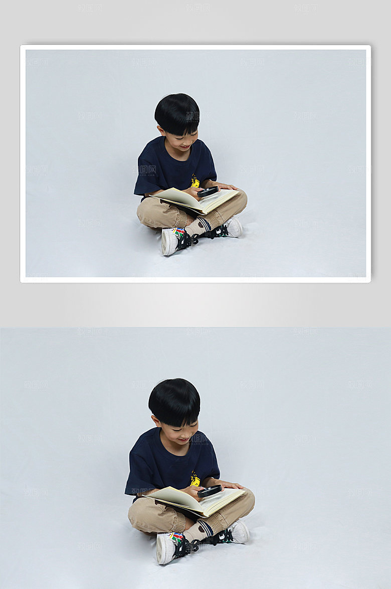 认真看书男孩学生儿童节人物摄影
