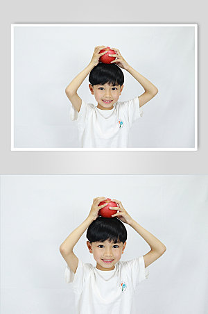 苹果男孩人物摄影照片元素