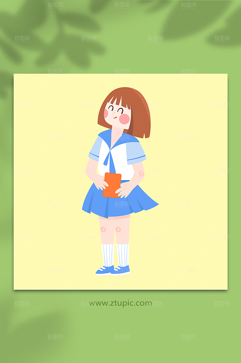 原创高中毕业季人物元素