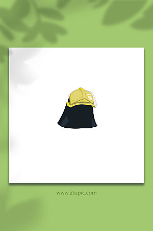 消防员消防帽免扣元素设计