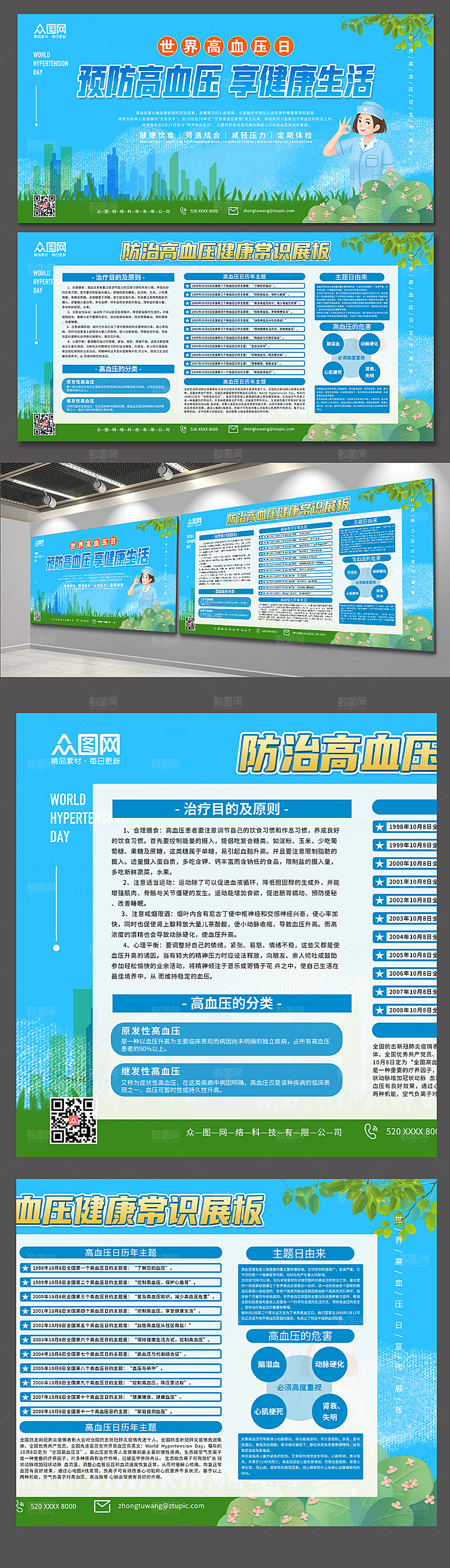 预防高血压世界高血压日展板设计
