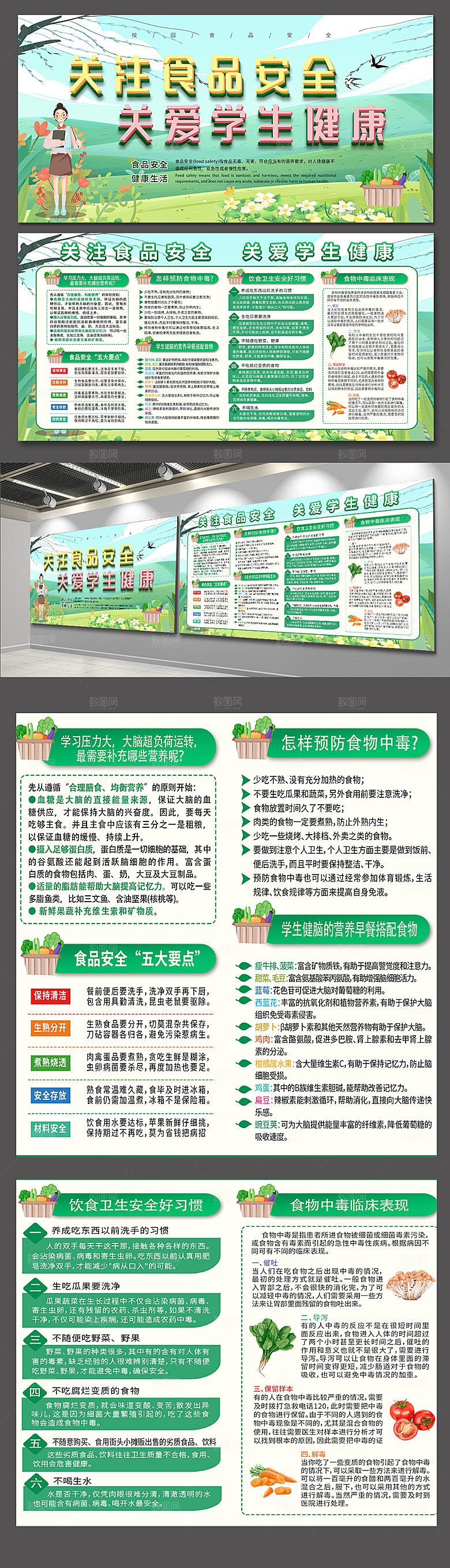 食品安全校园展板设计