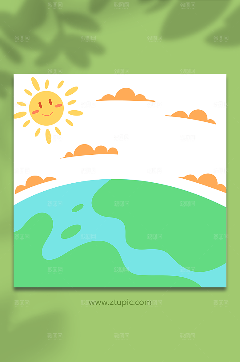 户外垃圾分类环保插画背景