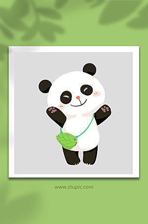熊猫绘本动物插画设计