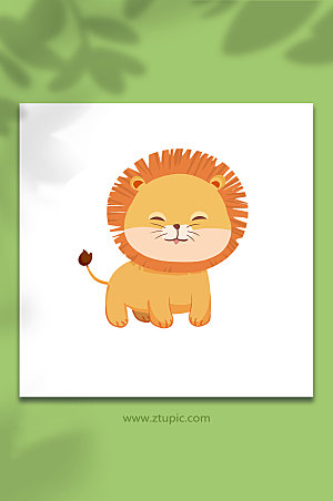狮子主题元素插画设计