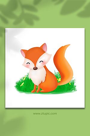 可爱狐狸插画设计