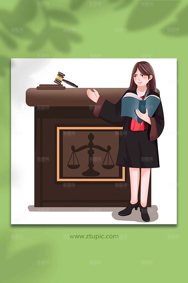 全国律师咨询日人物插画设计