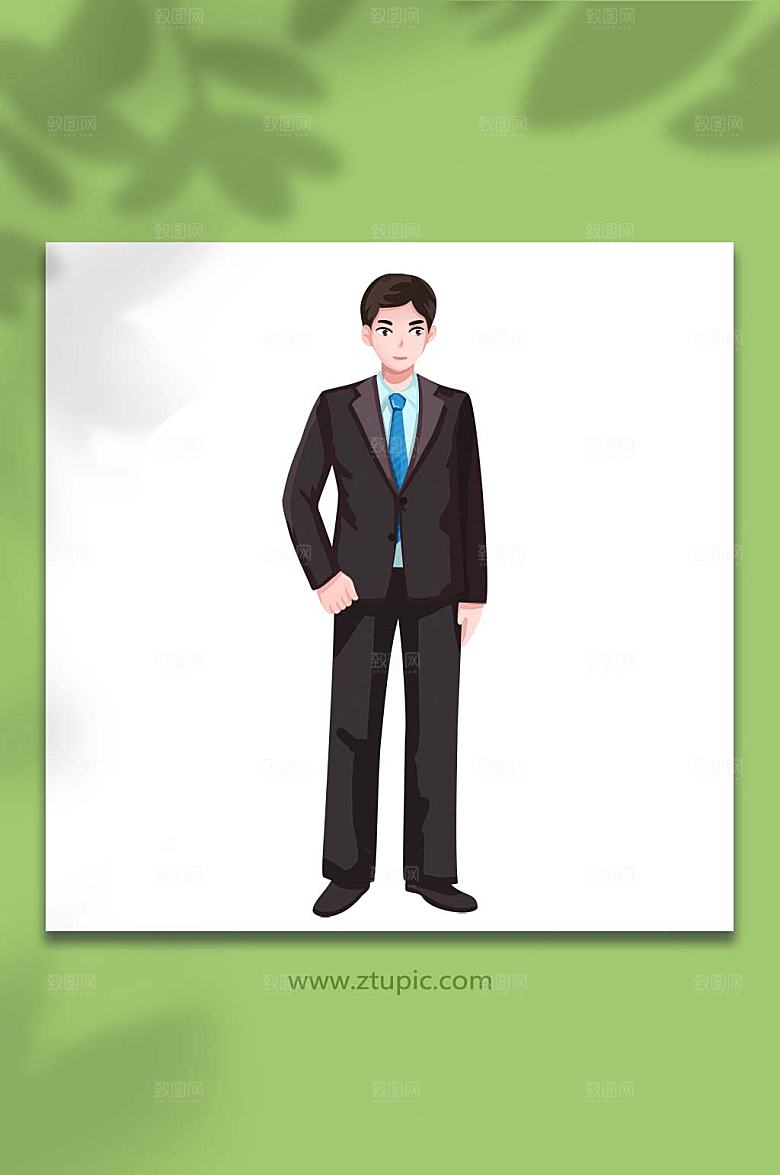 男性职业律师插画人物元素