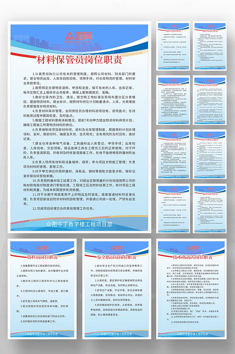 岗位项目部职责制度牌设计