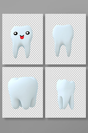 牙科C4D模型PNG免抠元素