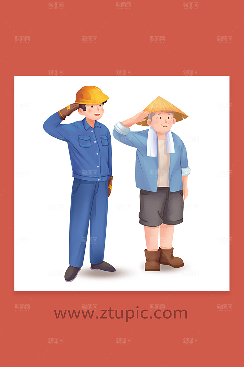 七一建党节人物插画设计
