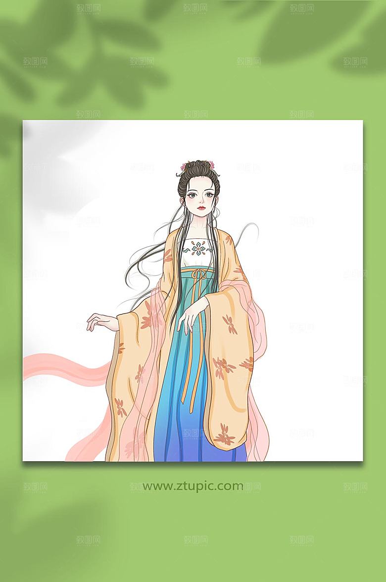 古装唯美手绘古风汉服人物