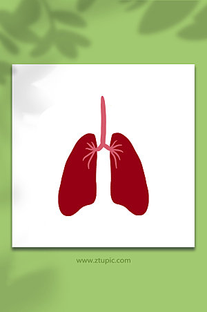 肺部世界无烟日插画设计