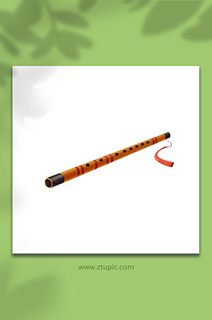 统乐器笛子中国风古典传插画设计