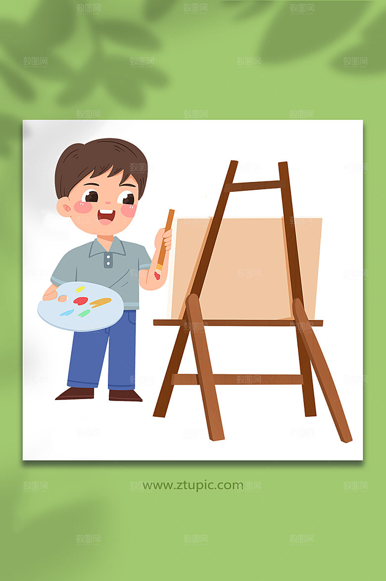 极简色彩美术书法绘画设计插画