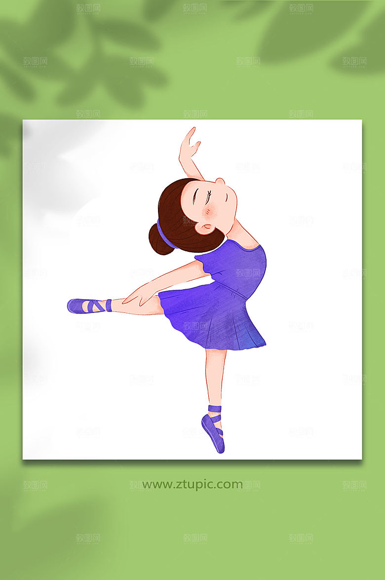 ⼿绘仰天舞蹈表演人物设计插画