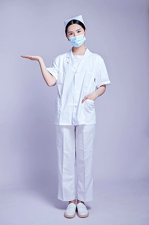 戴口罩护士医疗摄影图片