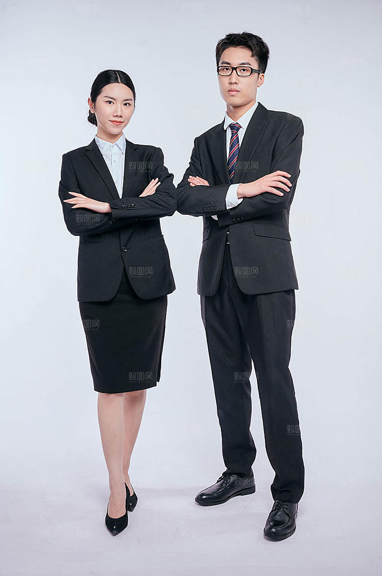 职场男女商务职业人物摄影图