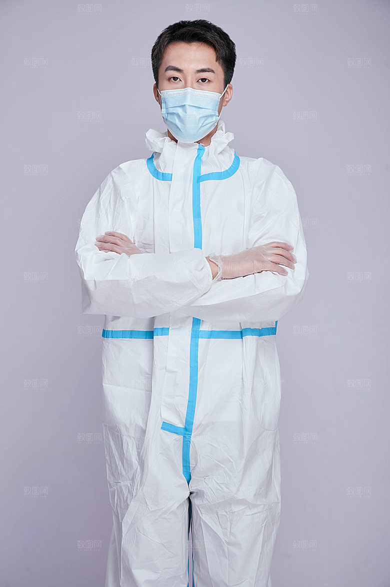 防护服防疫抗疫人物摄影图