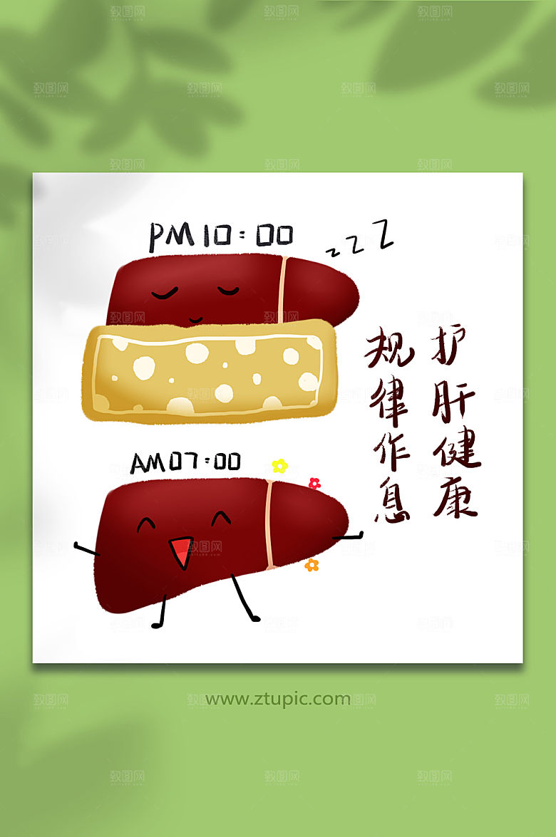 扁平肝脏健康世界肝炎日插画设计