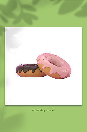 甜甜圈甜品美食C4D模型