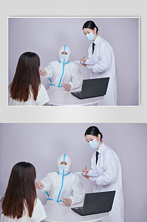 医务人员人物核酸检测摄影图片