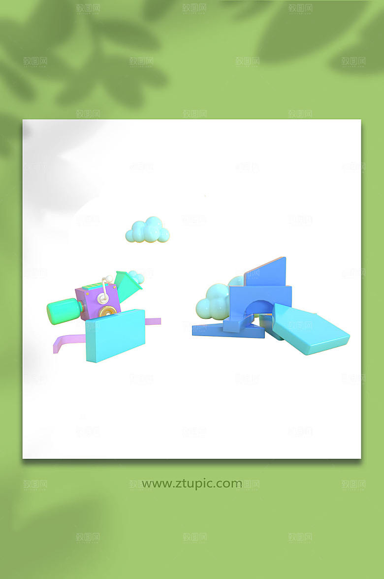儿童积木玩具C4D模型
