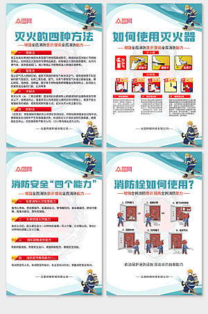 消防安全知识宣传分幅海报设计