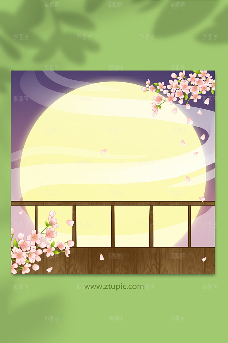 卡通七夕牛郎织女插画背景
