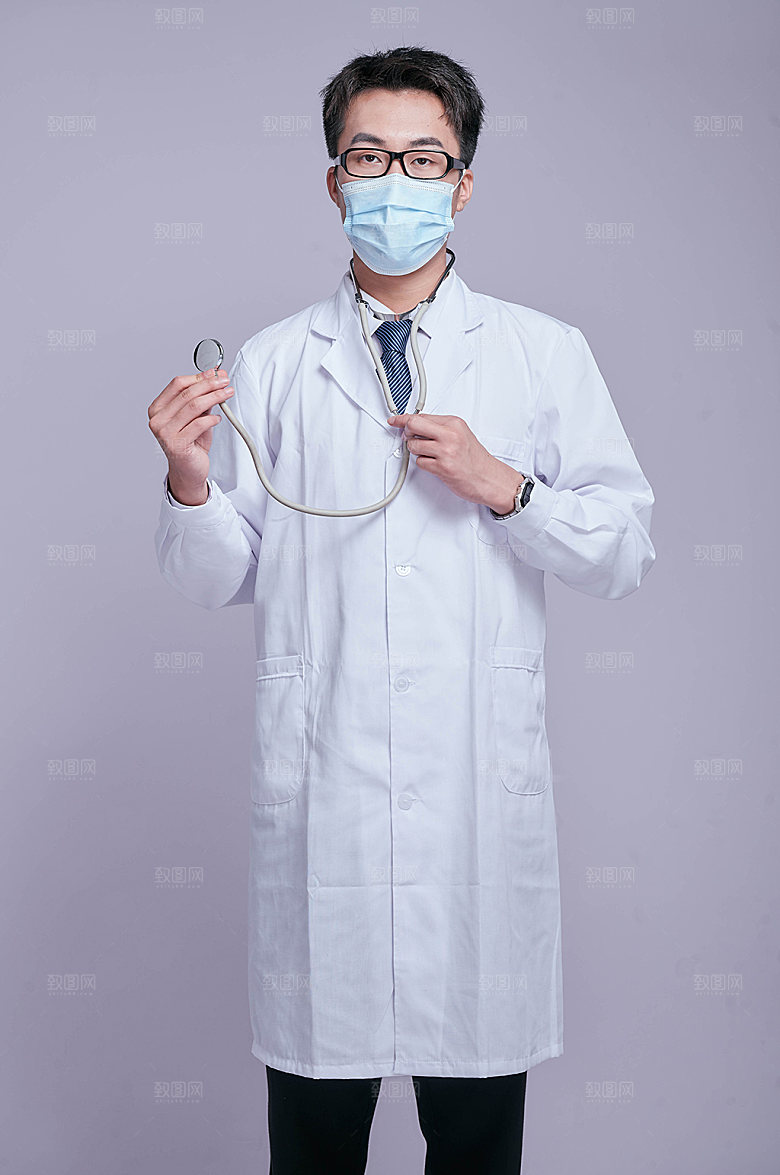 医院医疗白大褂医生人物摄影图