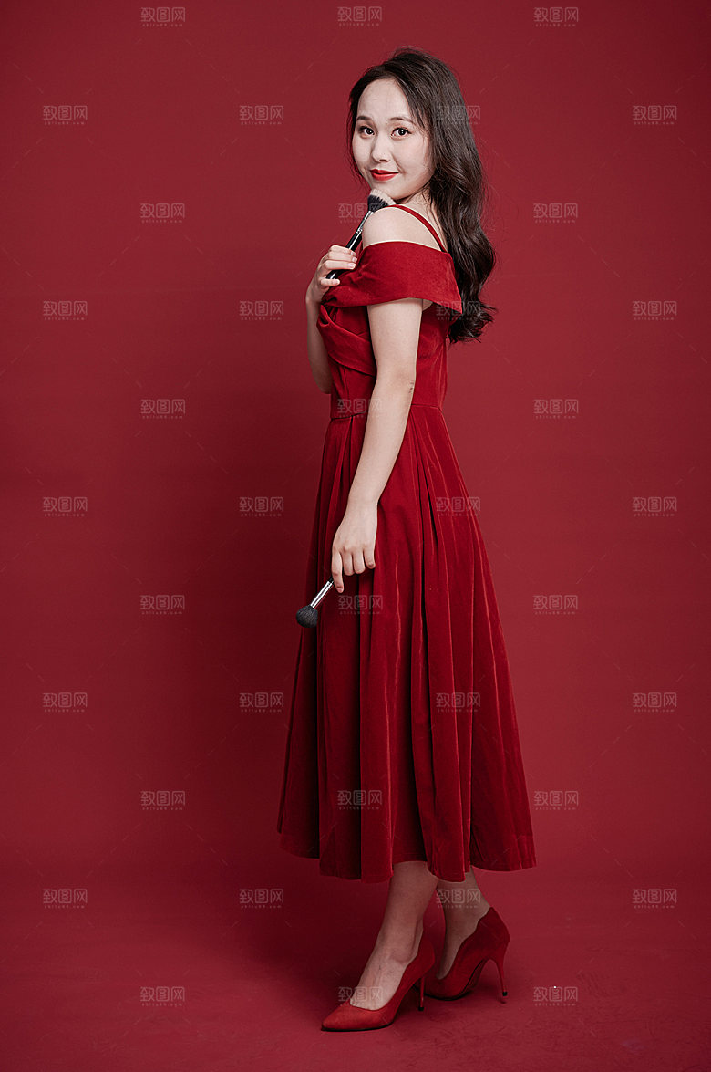 女生美妆化妆品宣传海报元素照片