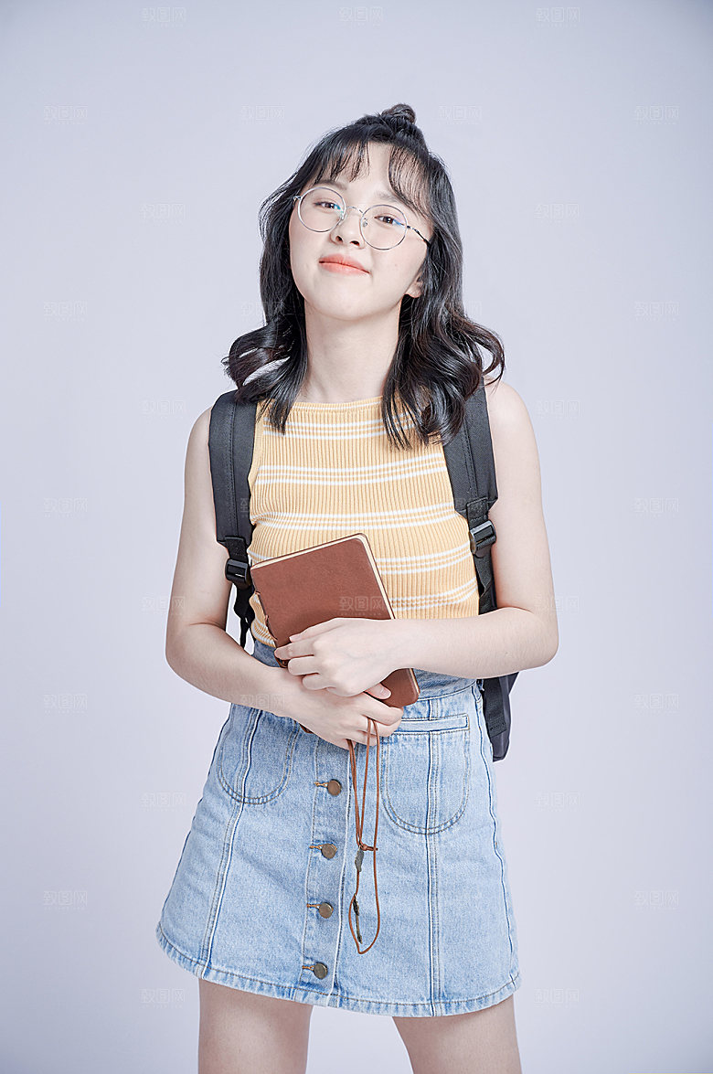 女生开学季摄影图精修